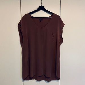 Eileen Fisher sleeveless silk tunic.